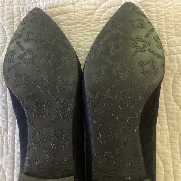 Ron White Flats Weatherproof Black & Gray Pointed-Toe Loafers 38.5 - Picture 8 of 11